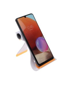Подставка для телефона luazon складная усиленная регулируемая высота бело оранжевая Luazon home