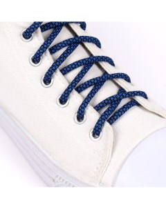 Шнурки для обуви пара круглые d 6 мм 120 см цвет синий черный Onlitop