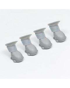 Ботинки для собак резиновые набор 4 шт размер l серые Nobrand