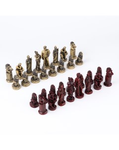 Шахматные фигуры полистоун король h 10 5 см d 3 5 см пешка h 6 см d 3 5 см Nobrand
