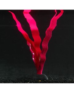 Растение силиконовое аквариумное светящееся в темноте 14 х 24 см красное Nobrand