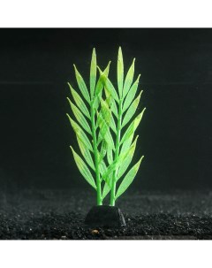 Растение силиконовое аквариумное светящееся в темноте 6 5 х 18 см зеленое Nobrand