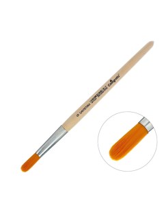 Кисть синтетика круглая 9 диаметр обоймы 9 мм длина волоса 28 мм деревянная ручка Calligrata