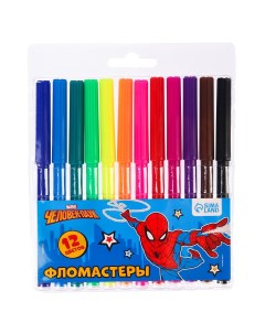 Фломастеры 12 цветов человек паук Marvel