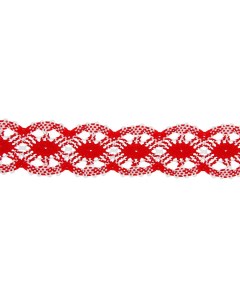 Тесьма плетеная в рулоне 20 м красно белая Страна карнавалия