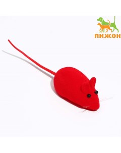 Мышь бархатная 6 см красная Пижон