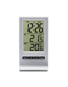 Часы будильник электронные настольные с метеостанцией 5 7 х 10 6 см 2 ag10 Nobrand