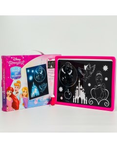 Набор для рисования в темноте планшет а4 принцессы ариель золушка рапунцель Disney