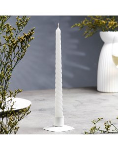 Свеча витая 2 2х 25 см лакированная белая Дарим красиво