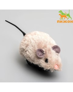 Мышь заводная меховая малая 8 5 см серая Пижон