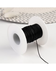Шнур для плетения из натуральной кожи d 1 мм 10 0 5 м цвет черный Nobrand