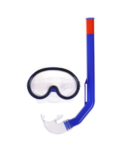 Набор для плавания детский маска трубка цвет синий Onlytop