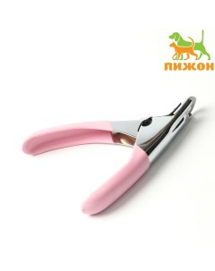 Когтерез гильотина с прорезиненной ручкой отверстие 7 мм розовый Пижон