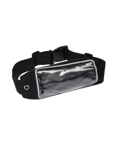 Спортивная сумка чехол на пояс luazon управление телефоном отсек на молнии черная Luazon home