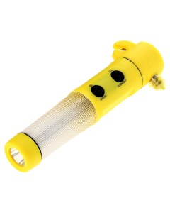 Аварийный молоток на магните фонарик нож для ремня безопасности желтый Nobrand