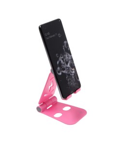 Подставка для телефона luazon регулируемая высота силиконовые вставки розовая Luazon home
