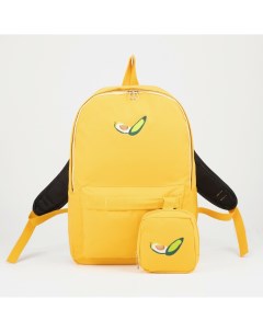 Рюкзак отдел на молнии наружный карман сумочка цвет желтый Nobrand