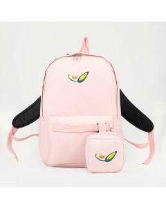 Рюкзак отдел на молнии наружный карман сумочка цвет розовый Nobrand