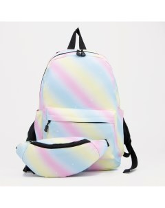 Рюкзак отдел на молнии наружный карман 2 боковых кармана поясная сумка цвет разноцветный Nobrand