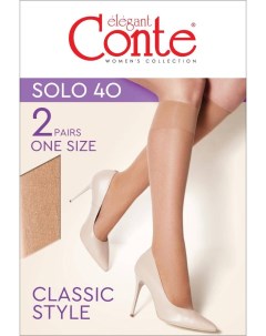 Гольфы elegant solo 40 2 пары bronz Conte