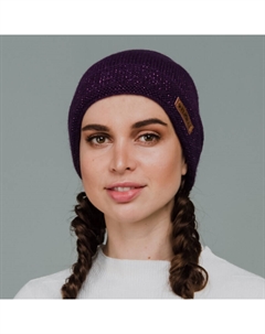 Шапка люрекс т лилов двойная с отворотом Flioraj
