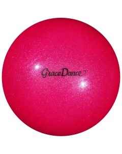 Мяч для художественной гимнастики с блеском d 18 5 см 400 г цвет розовый Grace dance