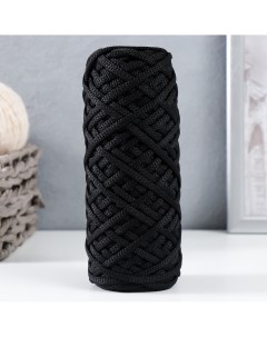 Шнур для вязания 100 полиэфир ширина 4 мм 50м черный Nobrand