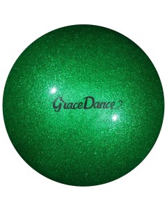 Мяч для художественной гимнастики с блеском d 16 5 см 280 г цвет изумрудный Grace dance