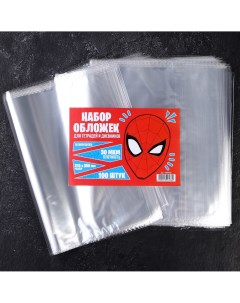 Набор обложек для тетради 30 мкм полипропилен 100шт человек паук Marvel