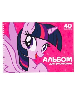 Альбом для рисования на гребне а4 40 листов my little pony Hasbro