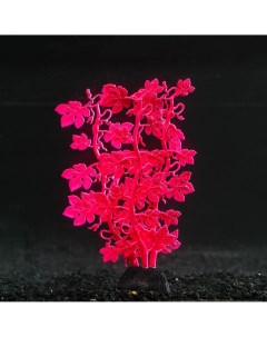 Растение силиконовое аквариумное светящееся в темноте 6 5 х 18 см красное Nobrand