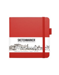 Скетчбук sketchmarker 120 х 120 мм 80 листов красный блок 140 г м2 Nobrand