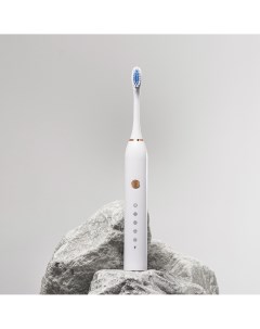 Электрическая зубная щетка luazon lp 005 вибрационная 2 насадки от акб белая Luazon home