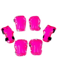 Защита роликовая детская наколенники налокотники защита запястья размер m цвет розовый Nobrand