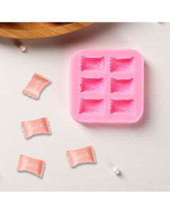 Силиконовый молд sweet 6 6 1 см цвет розовый Nobrand