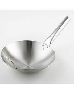 Сковорода wok из нержавеющей стали chief с ручкой d 28 см Nobrand