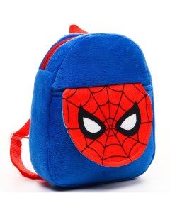 Рюкзак плюшевый на молнии с карманом 19х22 см человек паук Marvel