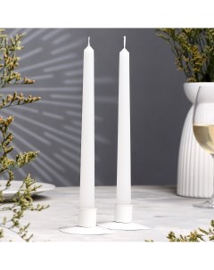 Набор свечей античных 2 2х 25 см 2 штуки белый Дарим красиво