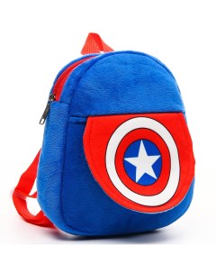 Рюкзак плюшевый на молнии с карманом 19 х 22 см Marvel