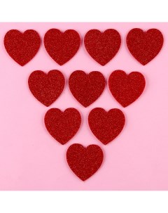 Декоративные сердечки 4 5 см набор 10 шт Лесная мастерская