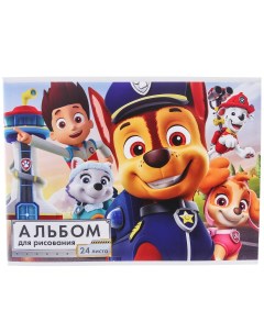 Альбом для рисования а4 24 листа 100 г м на скрепке щенячий патруль Paw patrol