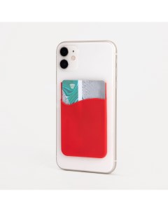 Картхолдер на телефон цвет красный Nobrand