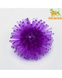 Шарик для кошек игольчатый мягкий 5 см фиолетовый Пижон