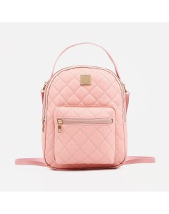Мини рюкзак из искусственной кожи на молнии 1 карман цвет розовый Nobrand
