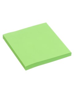 Блок с липким краем 76 мм х 76 мм 80 листов флуоресцентный зеленый Calligrata