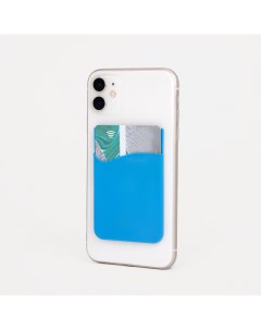 Картхолдер на телефон цвет голубой Nobrand