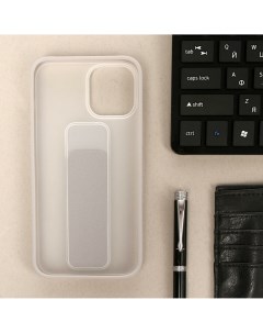 Чехол luazon для iphone 12 pro max с ремешком подставкой пластиковый серый Luazon home