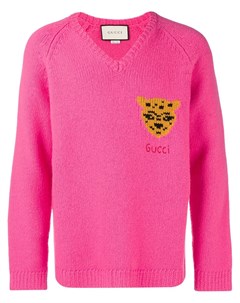 Gucci свитер с изображением леопарда Gucci