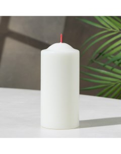 Свеча столбик 12х5 6 см белая Nobrand