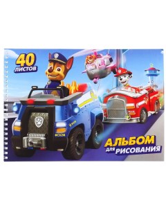 Альбом для рисования а4 40 листов 100 г м на гребне щенячий патруль Paw patrol